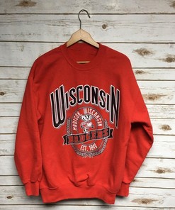 Vintage Wisconsin Badgers Sweatshirt, T-Shirt NCAA Gifts for Fans