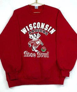 Vintage Wisconsin Badgers USA 80s Rose Bowl Crewneck Sweatshirt - NCAA Apparel