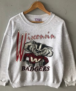Vintage Y2K CS Tag University of Wisconsin Badgers Biglogo Printed Crewneck Sweatshirt, Hoodie, T-Shirt