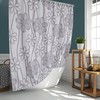 Violet Floral Shower Curtain | Garden Flowers Fabric Bathroom Curtain | Home Bath Decor Colorful Shower Curtains