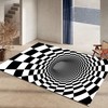 Visual Vortex Rectangle Geometric Abstract Kitchen Hallway Carpet Area Rug for Home Decoration