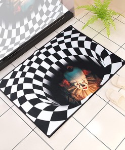 Vortex Illusion Area Rug - Halloween 3D Optical Illusion Rug - Horror Illusion Carpet with 3D Vortex Illusion