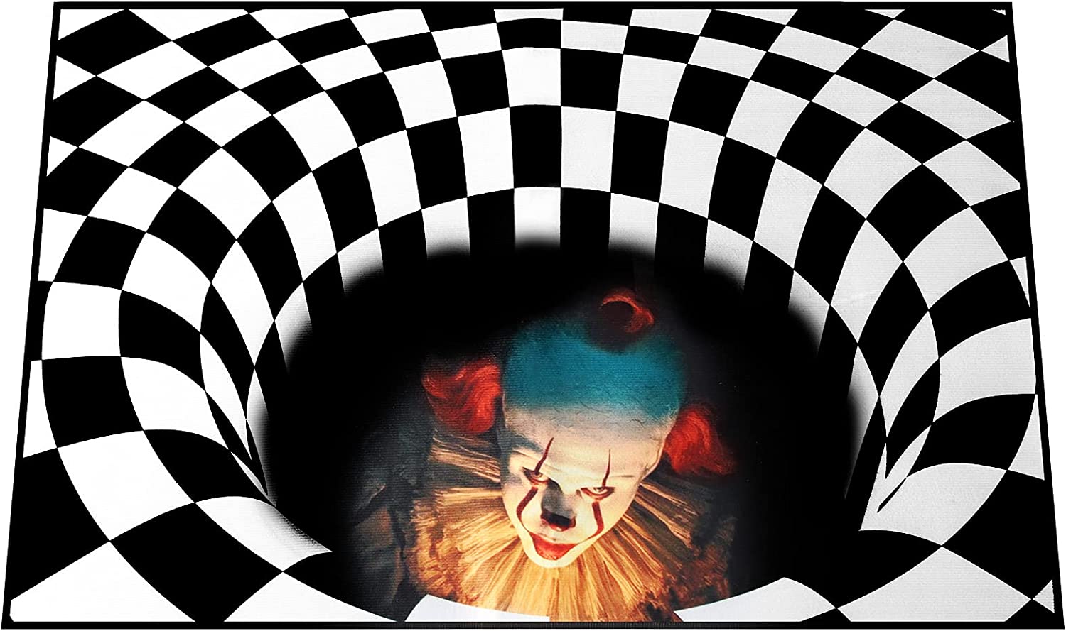 Vortex Illusion Area Rug - Halloween 3D Optical Illusion Rug - Horror Illusion Carpet with 3D Vortex Illusion - Image 2