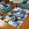 Vortex Light Luxury Art Large Carpet - Purple Blue Gold Marble Texture Area Rug for Your Home