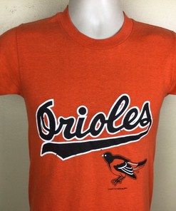 Vtg 1988 Baltimore Orioles T-Shirt Orange 80S Mlb Team Single Stitch