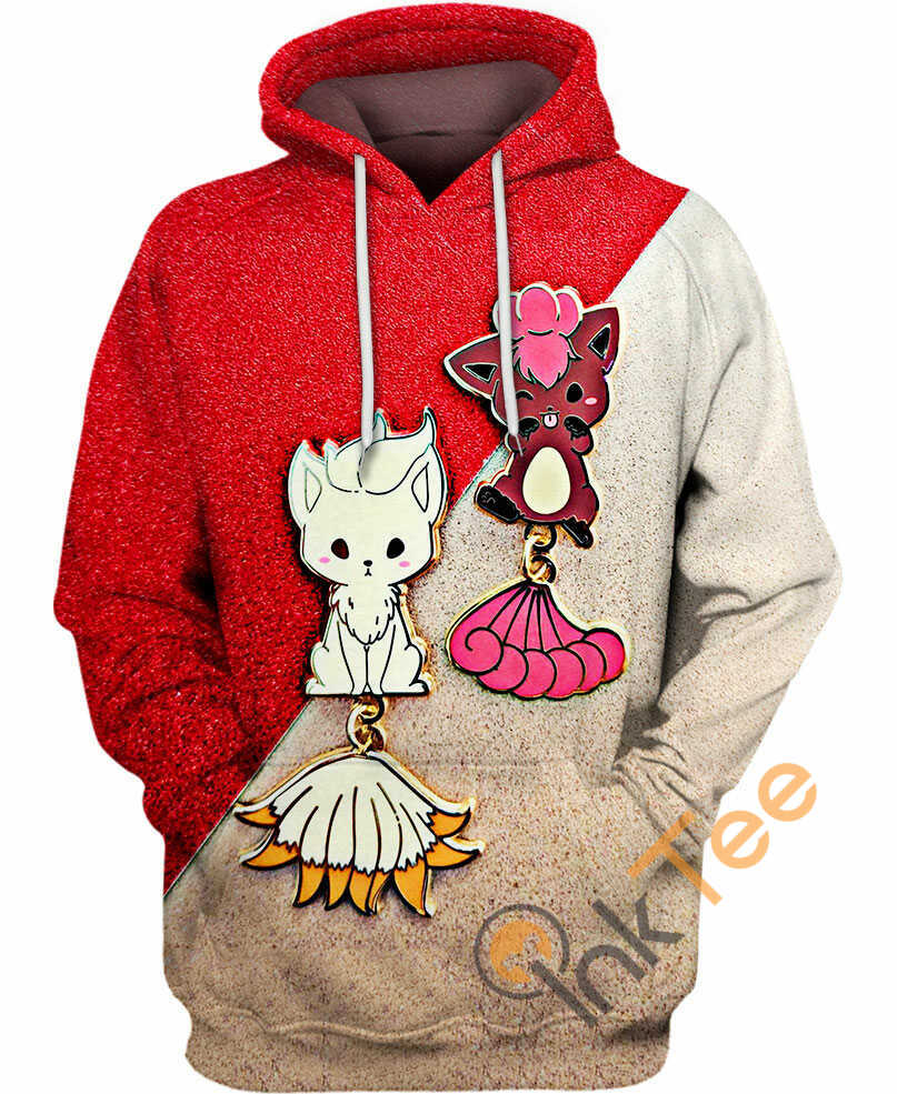Vulpix And Ninetales Pokemon Hoodie 3D Print All Over