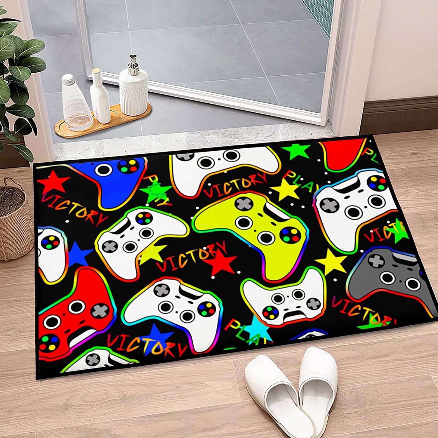 WOKB Video Game Rugs Printed Living Room Mat for Boy's Bedroom - Personalized Gamepad Area Rugs - Stylish Home Decor - Image 2