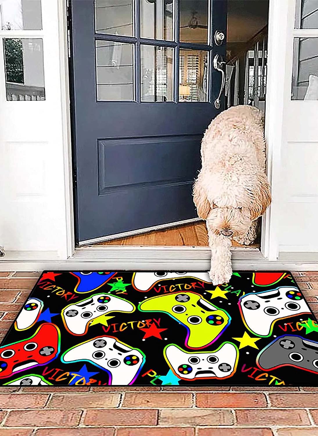 WOKB Video Game Rugs Printed Living Room Mat for Boy's Bedroom - Personalized Gamepad Area Rugs - Stylish Home Decor - Image 3