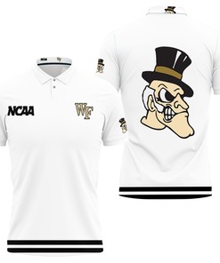 Wake Forest Demon Deacons Ncaa Classic White With Mascot Logo 3D All Over Print Polo Shirt with personalized design
