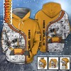 Wall-e and Eve Love in Space 3D Hoodie