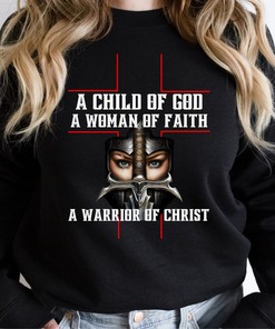 Warrior Faith Woman Of God - Christian Knight Tee