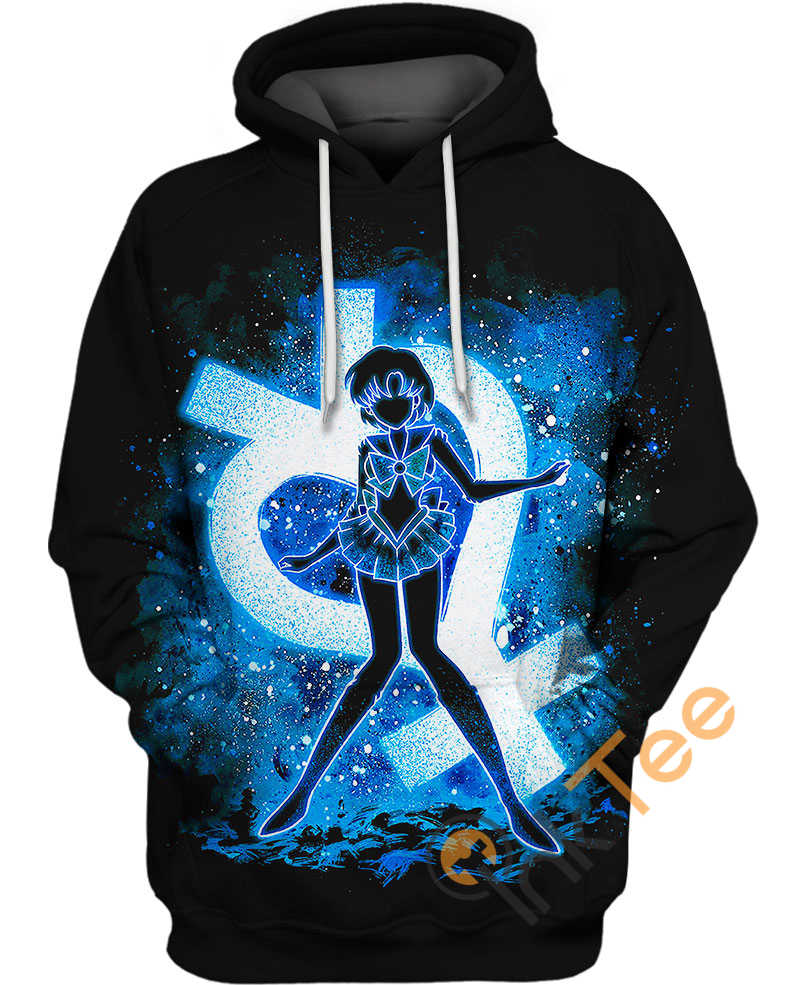 Warrior Mercury Sailor Moon Hoodie 3D Print All Over