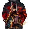Warrior Mikasa Ackerman Hoodie - Perfect for Fans of Attack on Titan Anime