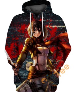 Warrior Mikasa Ackerman Hoodie - Perfect for Fans of Attack on Titan Anime