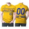 Warriors Nba 2021 All Star Western Conference Gold Jersey Style 3D All Over Print Polo Shirt with 3D printing technology