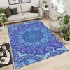 Washable Boho Tribal Area Rug for Living Room or Entryway Decor - A Practical and Stylish Choice for Your Home Decor