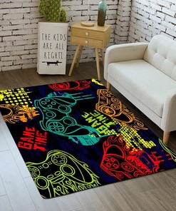 Washable Game Area Rug - Perfect for Boys Teen Video Game Bedroom and Living Room