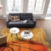 Washable Vintage Basketball Area Rug for Dining Room and Living Room Floor - Durable Home Décor