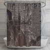 Washington DC Map Shower Curtain | Cityscape Industrial Bath Decor | Cool Bathroom Curtains