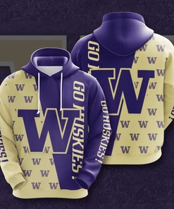 Washington Huskies All Over Print 3D Hoodie