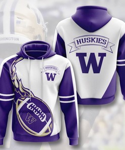 Washington Huskies Custom Hoodie 3D Print All Over