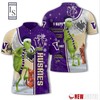 Washington Huskies Grinch Steals Christmas with 3D Polo Shirts for Men