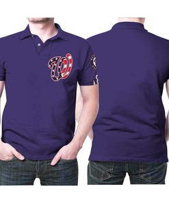 Washington Nationals 2020 Mlb Baseball Blue Us Flag Jersey Style 3D All Over Print Polo Shirt with breathable fabric