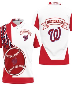 Washington Nationals 3D All Over Print Polo Shirt with breathable fabric and polo collar