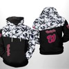 Washington Nationals All Over Print Camo Veteran 3D Hoodie Zipper