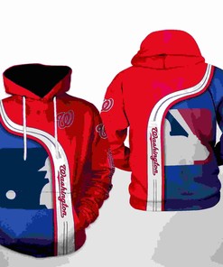 Washington Nationals All Over Print MLB Team 3D Hoodie Zipper