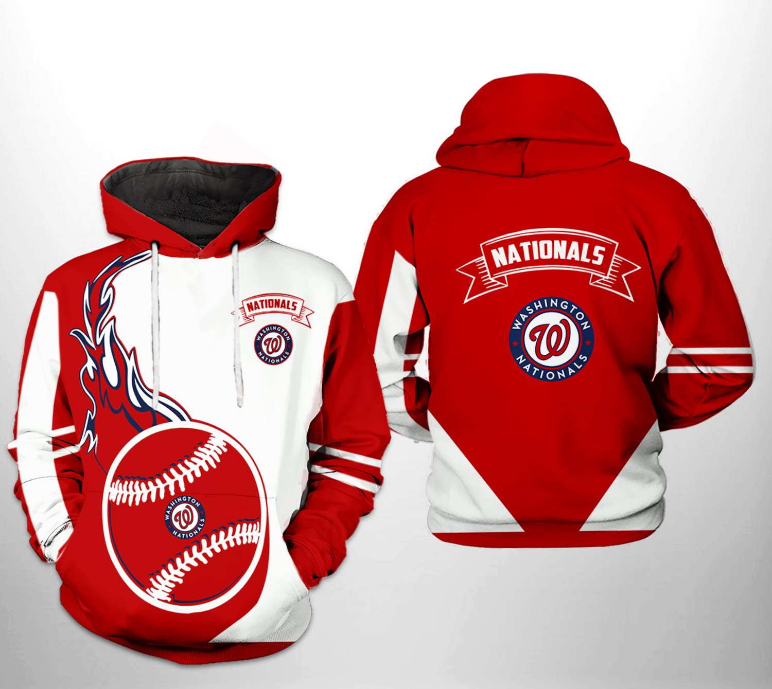 Washington Nationals MLB Classic All Over Print 3D Hoodie