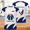 Washington Wizards 3d Print Casual Summer Short Top Branding Trends 3D All Over Print Polo Shirt with polo collar