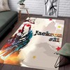 Water Color Basketball Rug with Personalized Name - Ball Doormat Anti-Skid Carpet for Living Room or Boys Bedroom