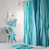 Watercolor Aqua Shower Curtain Set with Optional Towels and Bath Mat for a Calming Bathroom Decor