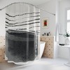 Watercolor Black and White Brush Oil Paint Strokes Contemporary Abstract Art Shower Curtain