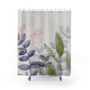 Watercolor Bohemian Leaves Shower Curtain for Farmhouse Bathroom Decor