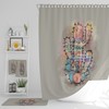 Watercolor Cactus Shower Curtain Set with Optional Towels and Bath Mat for a Desert-Inspired Bathroom Theme.