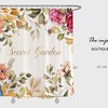 Watercolor Flowers Shower Curtain, Home Bathroom Bathtubs Decor with Feminine and Botanical Design