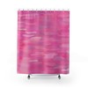 Watercolor Pink Abstract Art Shower Curtain Nature Theme Bathroom Decor with Modern Art Print