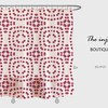 Waterproof Polyester Shower Curtain - Purple Red Dots Extra Thick Curtain - Heavy Duty Fabric Decoration