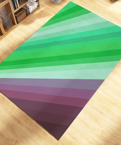 Wavy 70s Style Personalized Area Rug for Soft Living Room or Bedroom Decor
