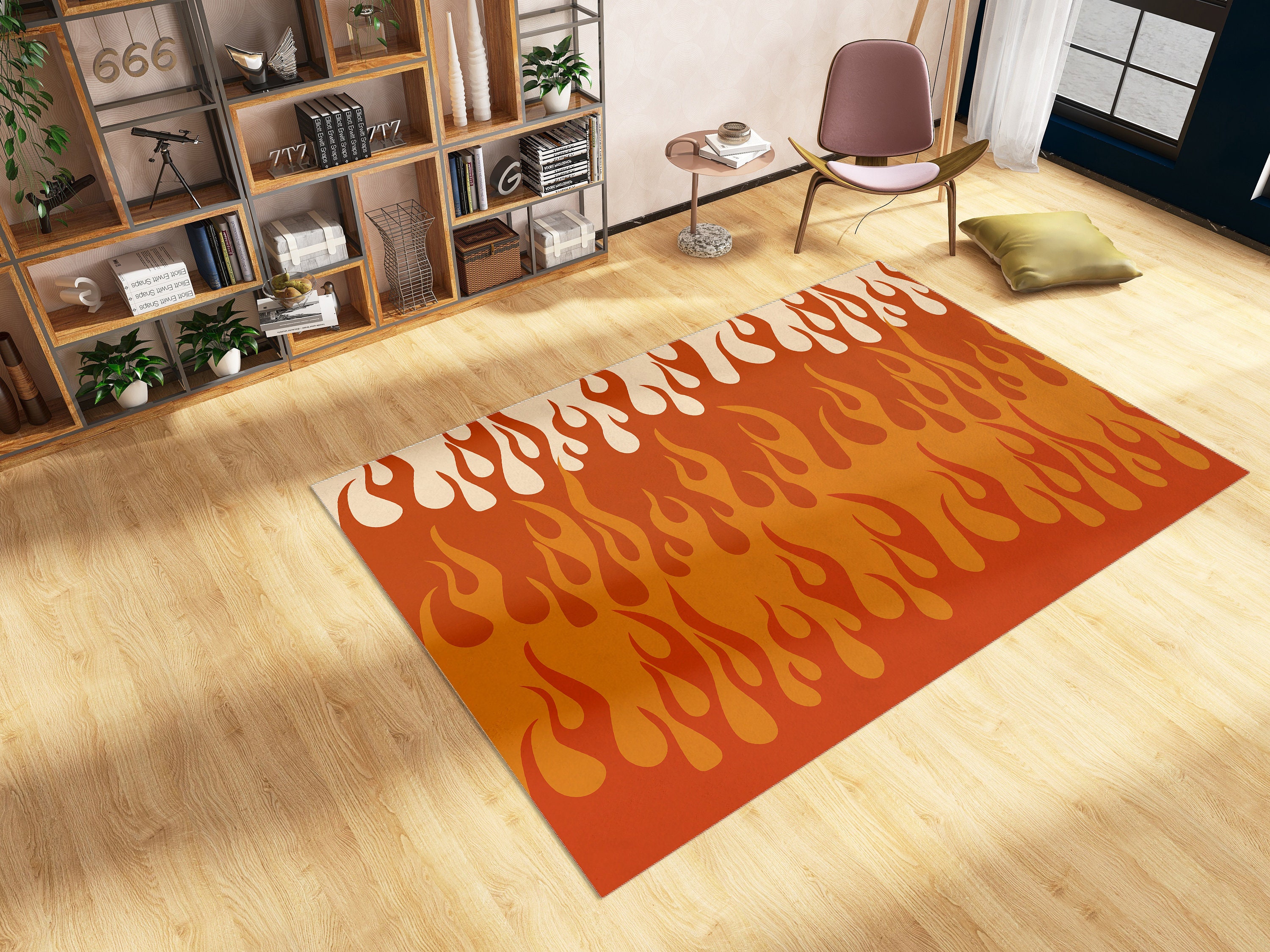 Wavy Personalized Area Rug for Chic Living Room or Bedroom Decoration