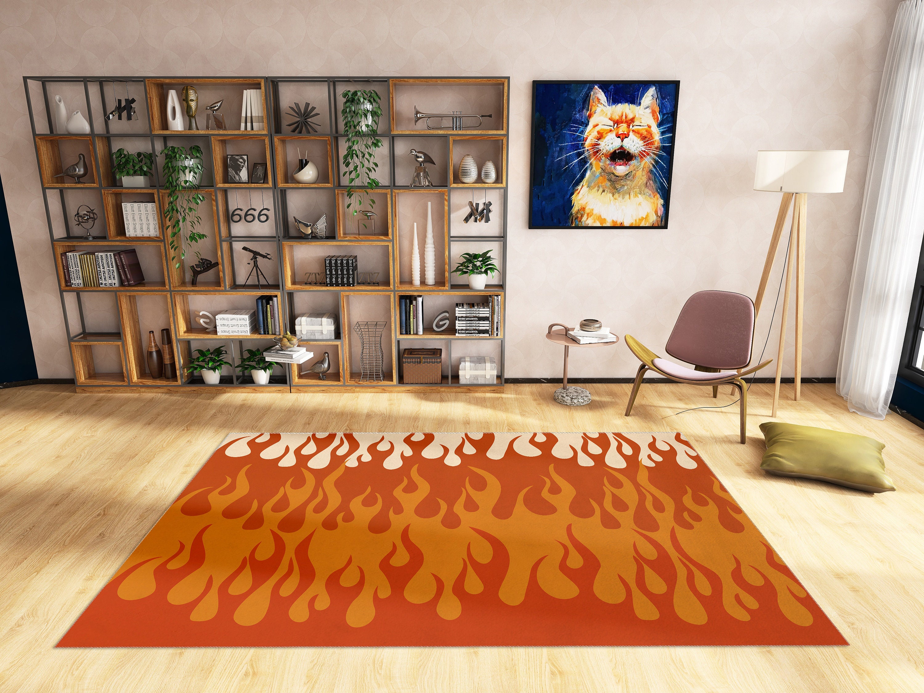 Wavy Personalized Area Rug for Chic Living Room or Bedroom Decoration - Image 2