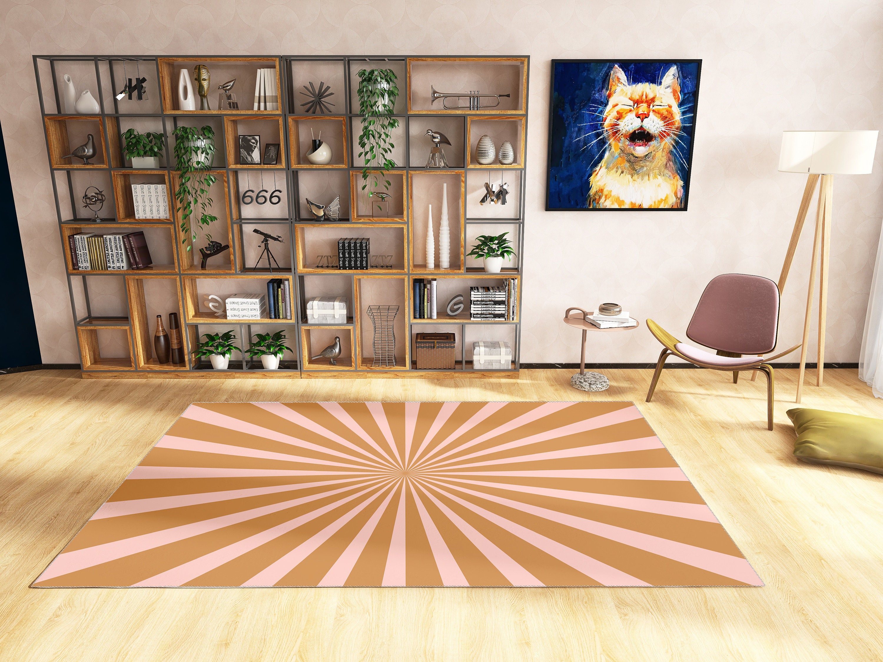 Wavy Rug with Personalized Name or Message for Soft Home Decor in Living Room or Bedroom - Image 2