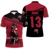 Wear Your Team's Victory with Tampa Bay Buccaneers Mike Evans Raise The Flag Jersey-Style 3D Polo Shirt