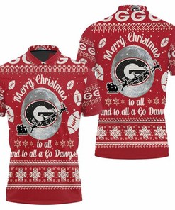 Wear this Merry Christmas Georgia Bulldogs Ugly Chri 3D All Over Print Polo Shirt to Spread Cheer