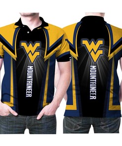 West Virginia Mountaineers Ncaa Bright Logo 3D All Over Print Polo Shirt with breathable fabric unique all-over print