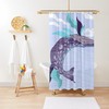 Whale Art Eco Shower Curtain | Sea Fishes Bathroom Curtain | Animal Decor Eco-Friendly Material
