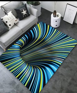 Whirlpool Rug with Custom 3D Art Design - A Bold and Innovative Statement Piece for Living Room