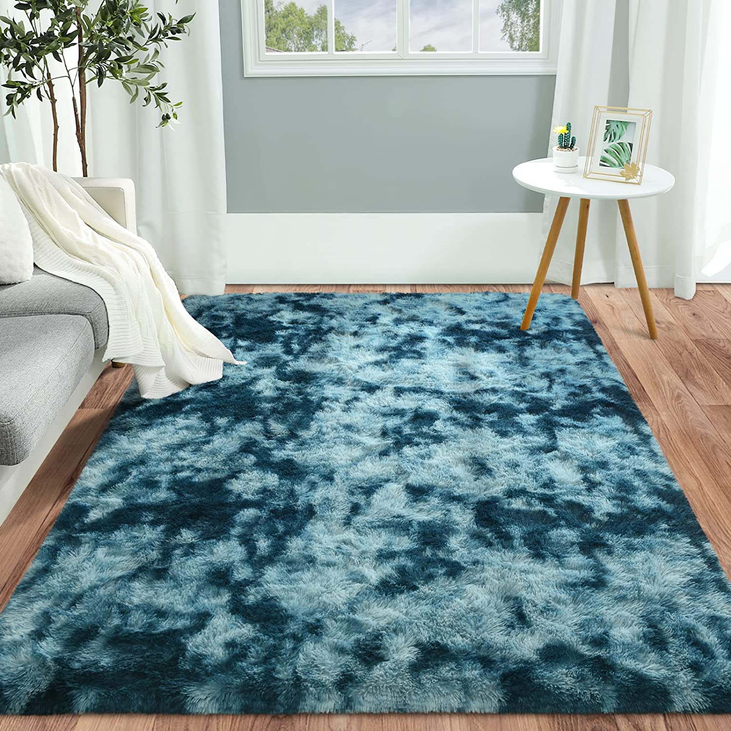 White Abstract 3D Swirl Illusion Rug - Modern and Elegant Living Room or Bed Room Decor - Image 2